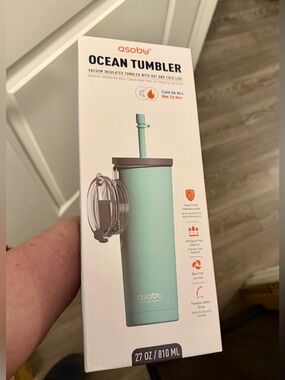ASOBU Mint Ocean Tumbler 27oz in Mint - NEW